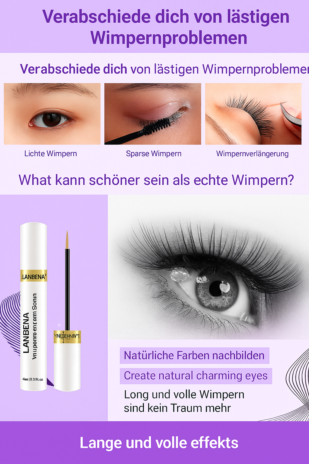 Serum für Wimpernwachstum LANBENA™