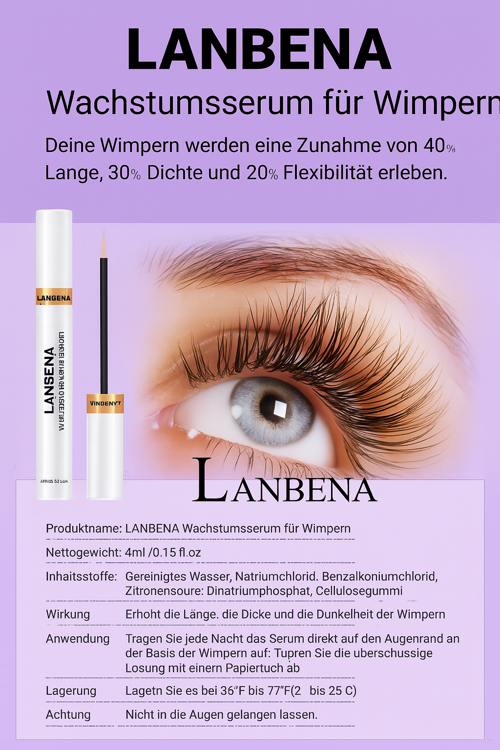 Serum für Wimpernwachstum LANBENA™